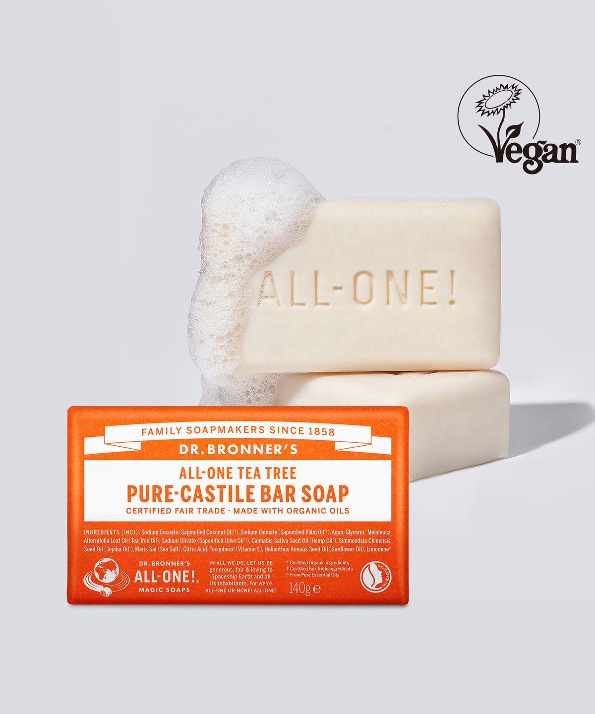 [2PACK] Tea Tree Pure Castile Bar Soap 140g Tea tree + Tea tree