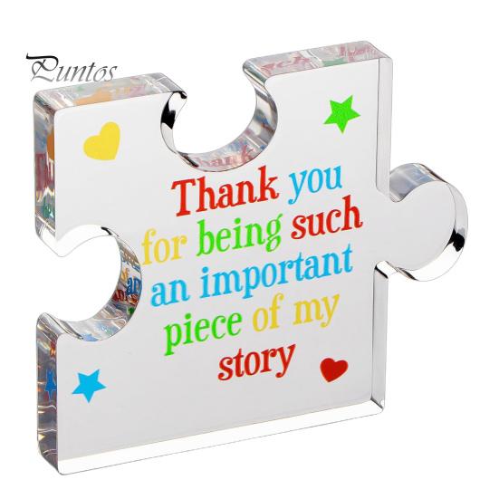 Thank You Home Decoration Puzzle Acrylic Teacher Appreciation Gift Office Desktop Graduation Colorful Letter Jigsaw Ornament Season Thanksgiving