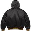 Supreme Mitchell Ness Lined Hooded Satin Varsity Jacket Black