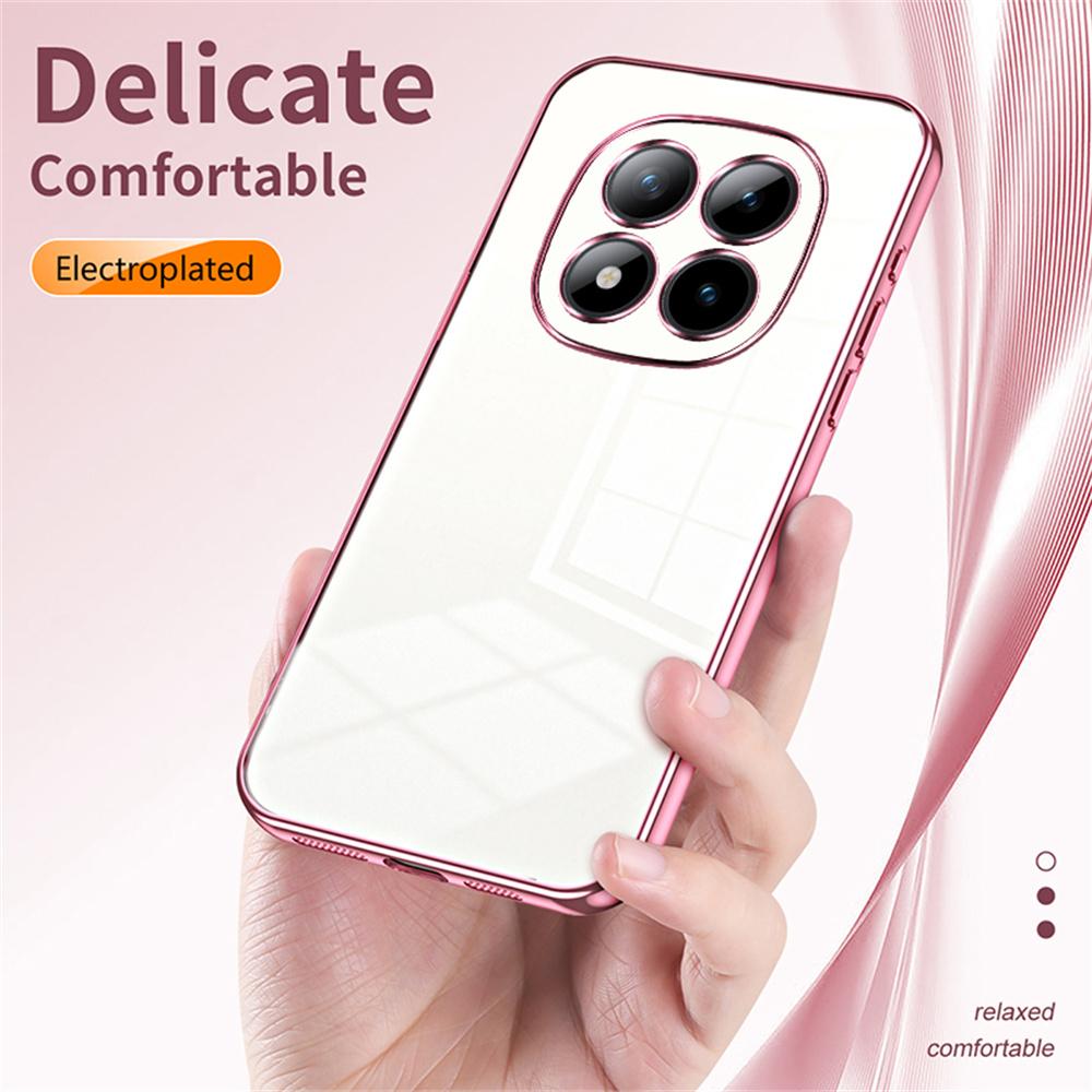For Xiaomi Poco M8 Pro 5G/Redmi Note 15 Pro+ 5G (Global) Case Electroplating Frame Soft TPU Phone Cover