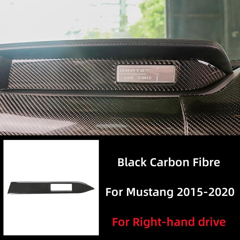 For Ford Mustang 2015- Car Accessories Carbon Fiber Interior Car Dashboard Decoration Strip Sticker Car Styling Trim Cover
