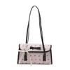 Street Style Krawatten-Schultertasche Mit Genähten Details Für Den Täglichen Gebrauch