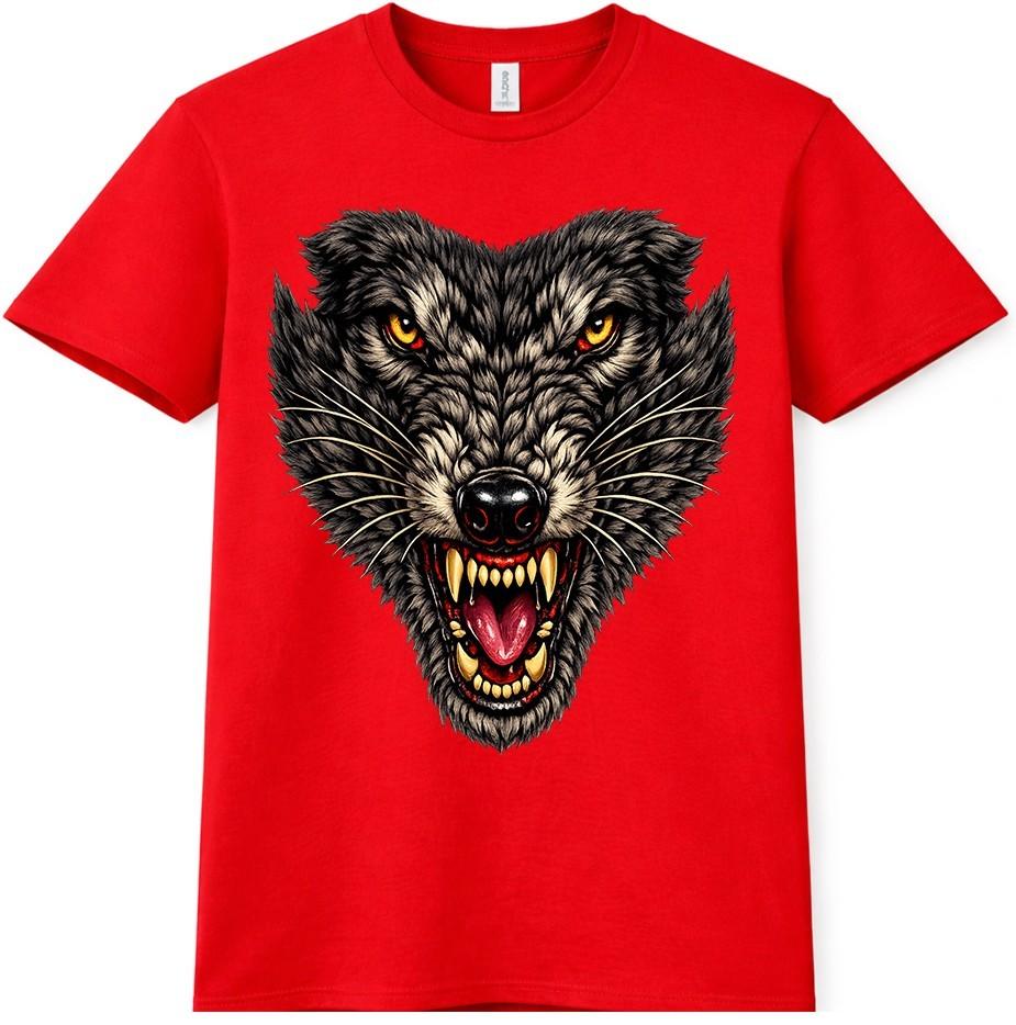 Wolf Head T Shirt Fierce Wild Animal Predator Gothic Graphic Tee Unisexs Unisexs 4XL
