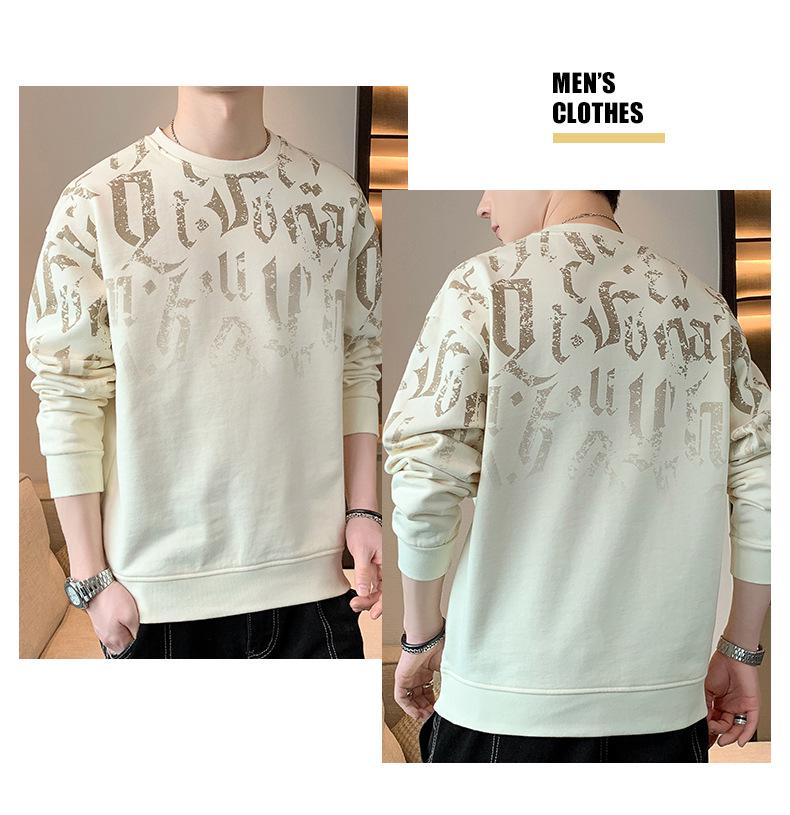 Men's Plush Long-Sleeve Knitted Sweater - Casual Autumn/Winter Round Neck Pullover, Loose Fit Trendy Top.