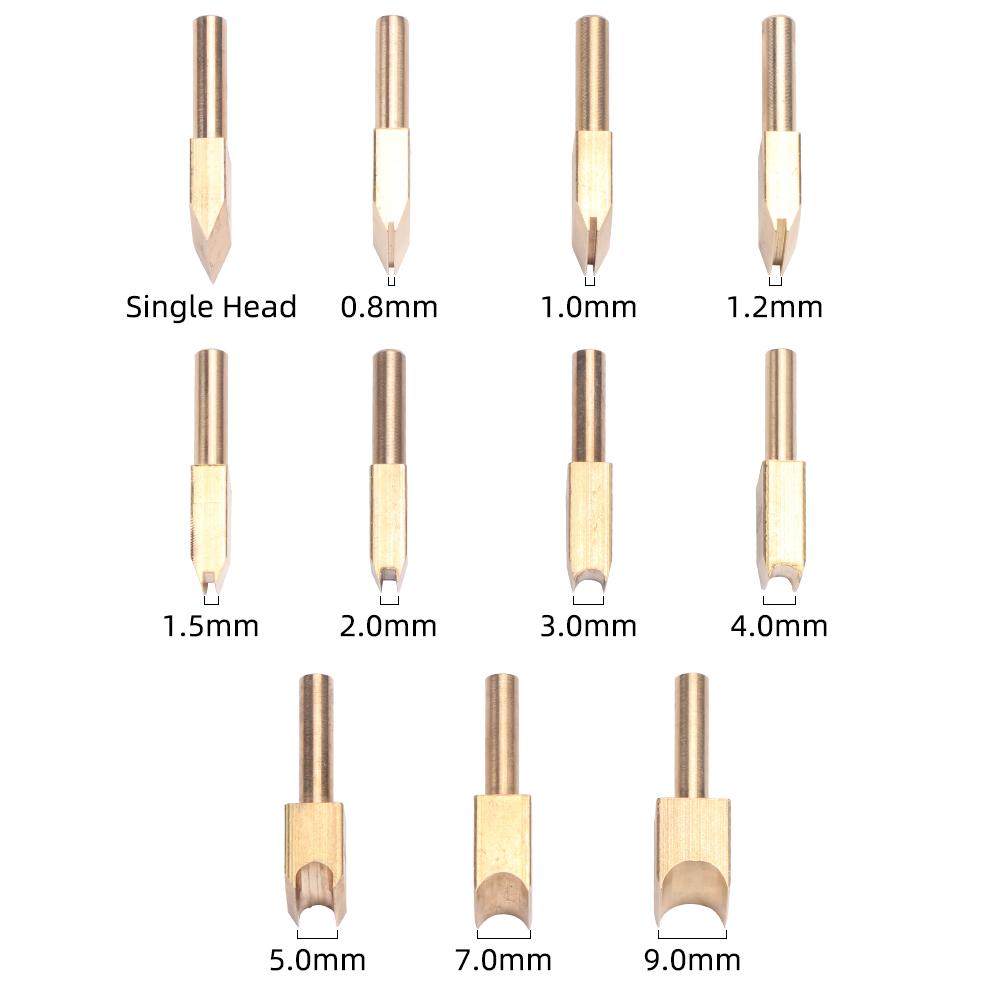 1pcs Leather Edge Soldering Iron Brass Head, DIY Process Pressure Edge Sealing Soldering Iron Tips Tool, DIY Leather Edging Tool