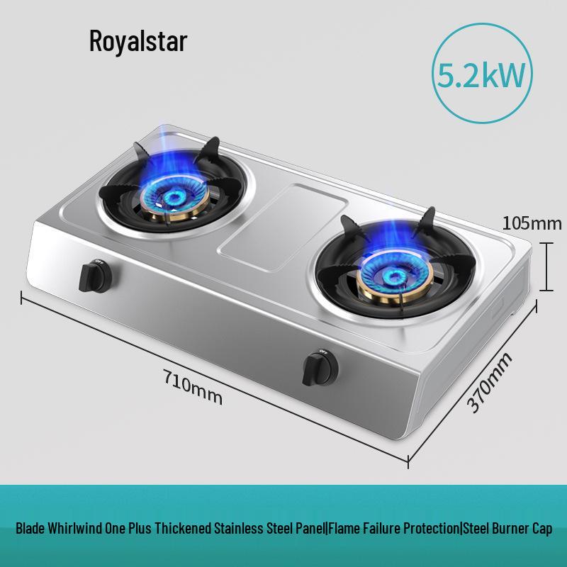 Royalstar Double Burner Tabletop Gas Stove for Natural and Liquefied Gas