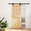 VidaXL Sliding Door and Hardware Kit 85x210 Cm Solid Pine, Interior Door, Interior Barn Door 3203147