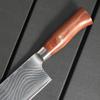 6.9 Inch Nakiri Knife Damascus Steel Blade Wood Handle Chef Slicing Vegetables Cleaver Meat 9Cr18CoMov Kitchen Knife Messer