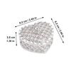 Romance Heart Shaped Metal Jewelry Storage Box Decorated With Diamonds And Pearls