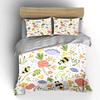 Floral Bee Pattern Set For Spring Exquisite Three-Piece Bedding Set Gift For Kids And Adults