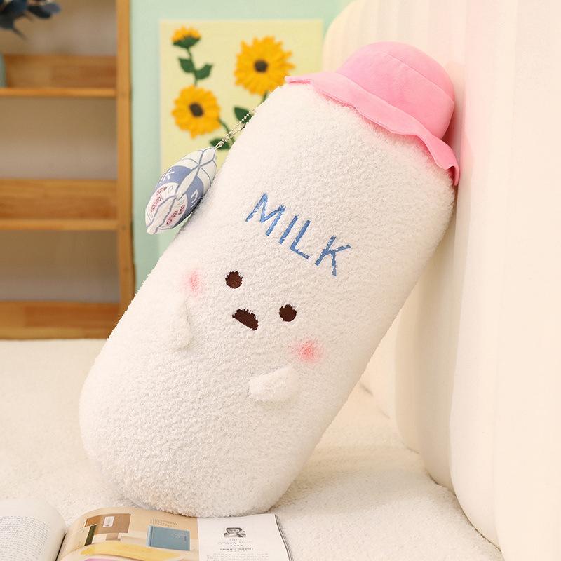 

Baby Bottle Plush Toy Cute Cartoon Girl Birthday Holiday Gift Throw Pillow Doll 50cm/19.69in рожевий