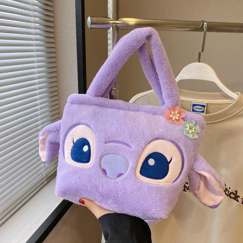 Fashion Large-capacity Bag Women's New Cute Bear Head Plush Shoulder Bag Funny Cartoon Monster Handbag