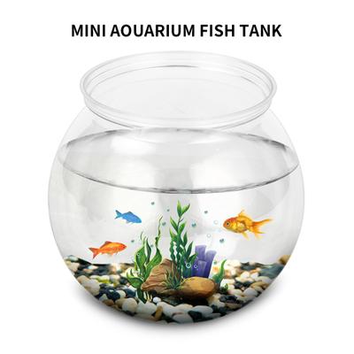 Acquario per pesci Trasparente Antigoccia in plastica liscia Acquario Rotondo Acquario per uso domestico