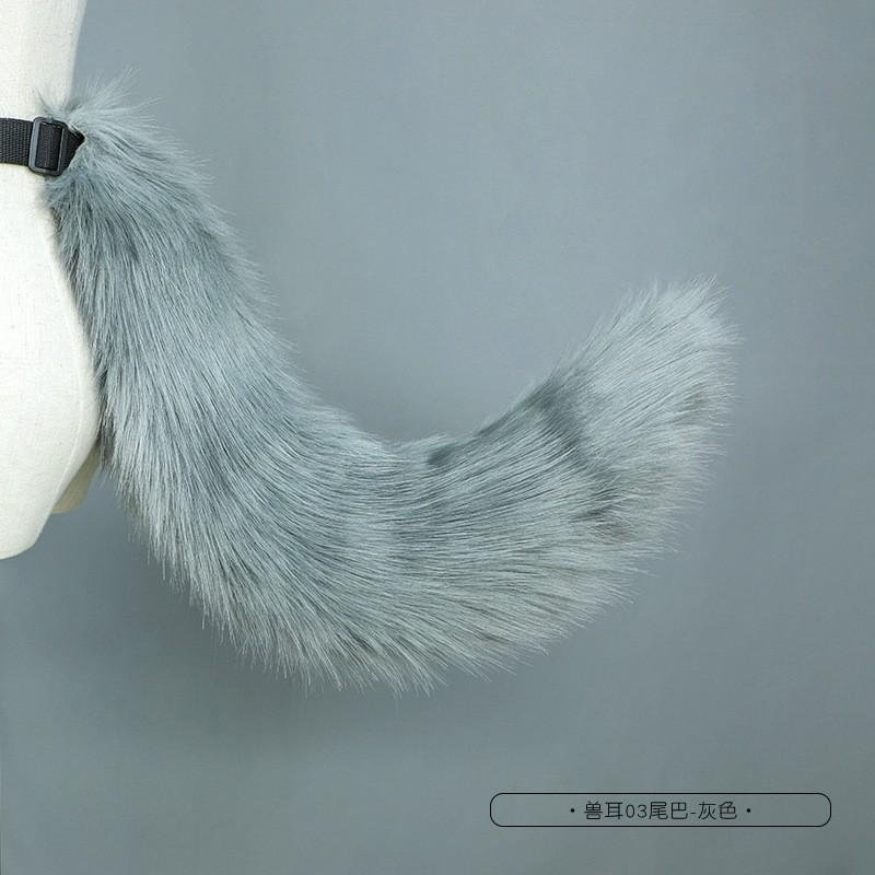 Handmade Plush Fox Tail Cosplay Accessory Anime Conventions Unisex Animal Costume Prop