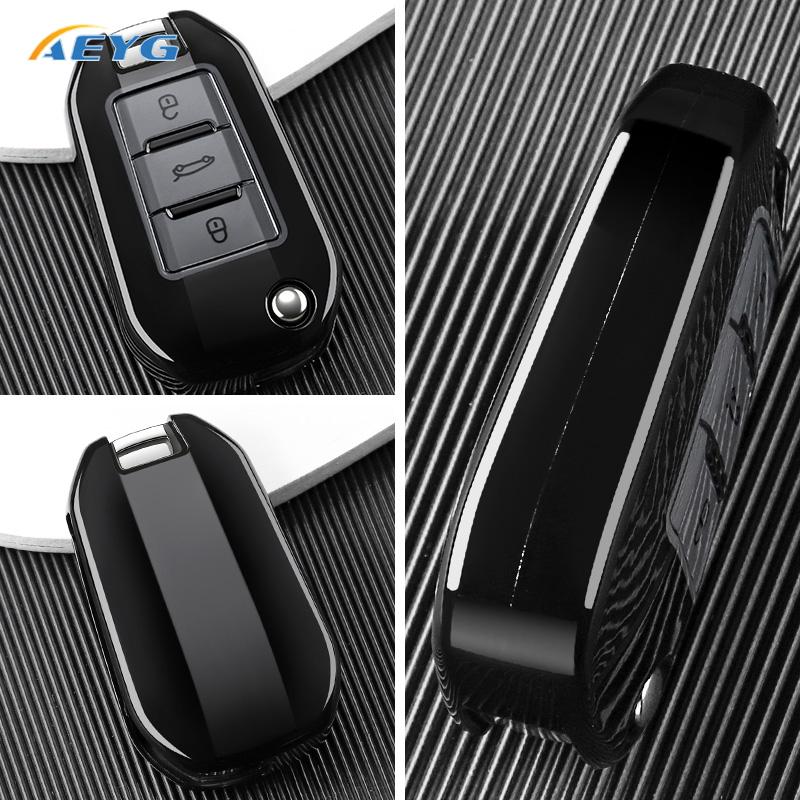 Tpu Key Case Cover Holder Fob Keychain For Peugeot 208 3008 308 508 408 2008 307 4008 For Citroen C4 C3 C6 Cactus C8 3 Buttons