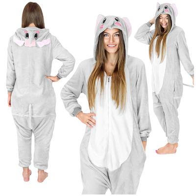 Men's Elephant Pajamas Funny Adult Kigurumi Onesie Warm XL Onesie Costume Grey Elephant - M