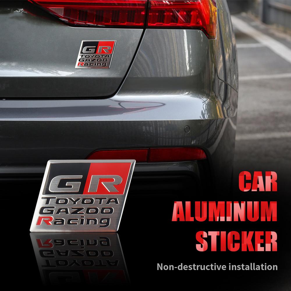 1 Pièce 3D Aluminium Sport GR Sport Badge Autocollant de Voiture Logo Étiquetage Emblème Autocollant Décor Pour RAV4 Avensis Prado Prius Accessoire Auto