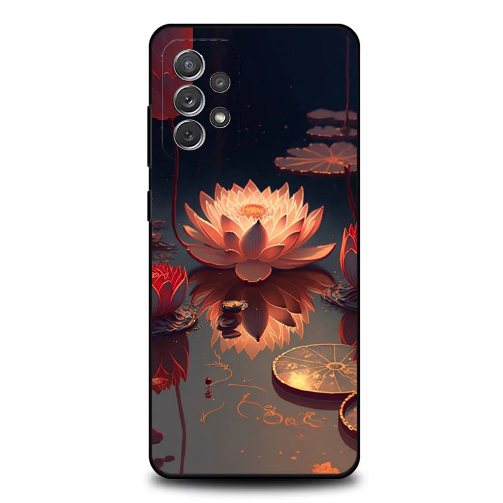 Flower Of Life In Lotus Phone Case For Samsung S25,S24,S21,S22,S23,S30,Ultra,S20,Plus,Fe,Lite,Note,10,9,5G Black Cover
