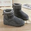 Fur Integrated Snow Boots Women's Winter 2025 New Piled Thickened Warm Short Tube Non-slip Thick-soled All-wool Cotton Shoes