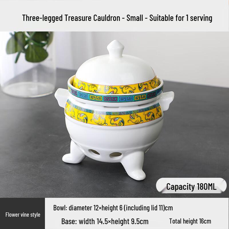 Ceramic Insulated Stew Pot with Lid & Candle Heating Base