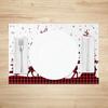 Christmas Placemats Santa Claus Milu deer Xmas tree Home Winter Table Seasonal Merry Christmas Family Party Restaurant Decor