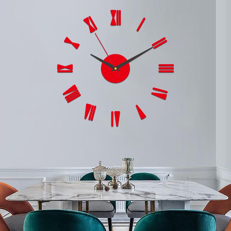 No-Drill Silent Digital Wall Clock for Living Room and Bedroom