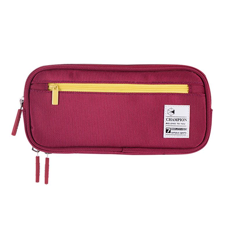 3 Colors Canvas Student Pencil Cases Large Capacity Multi-layers Organizer for Office Stationery Pencil Bags School Supplies