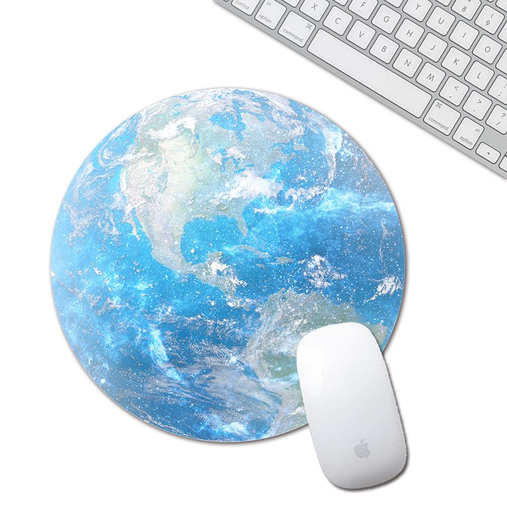 Starry Sky Round Rubber Mouse Pad for Office & Notebook Computers