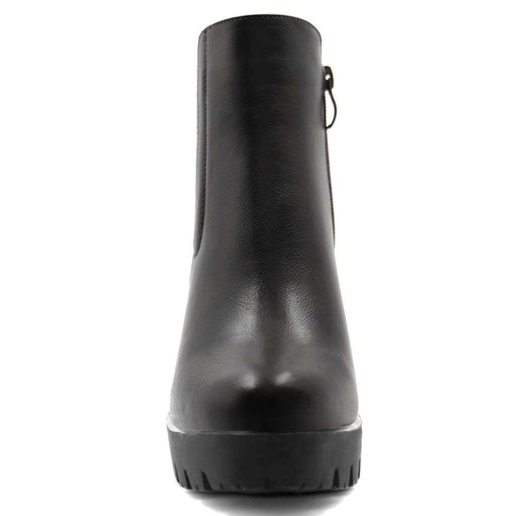 Allegra K Women's Platform Ankle Boots, Platform Sole, Black, Size 23.5cm