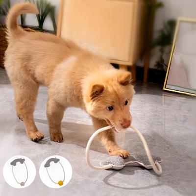 Hundtuggleksak med rep, bitbeständig hundleksak för tandhälsa och ångestlindring, interaktiv hundleksak för dragkamp och ensamlek