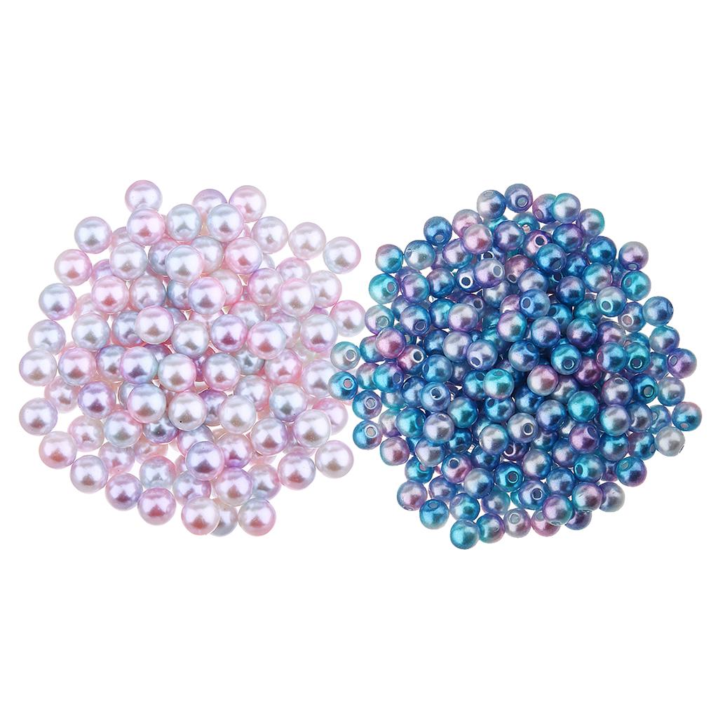 1000 Piece 4mm Colored Imitation Pearl ABS Plastic Loose Beads DIY Jewellery