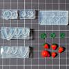 Handmade Epoxy Mold DIY 3D Strawberry and Leaves Silicone Mold Crystal Resin Crafting Tool Project Epoxy Cake Decoration