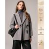 Sishuinianhua Women's Simple Elegant Short Wool Coat