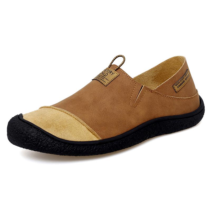 Herren Slipper Handgefertigt Lässige Lederschuhe Slip-on Fahrschuhe Mokassins