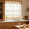 Französischer Vintage Bestickter Kurzer Vorhang Staubdichter Halb-Verdunkelungsvorhang Wohnzimmer