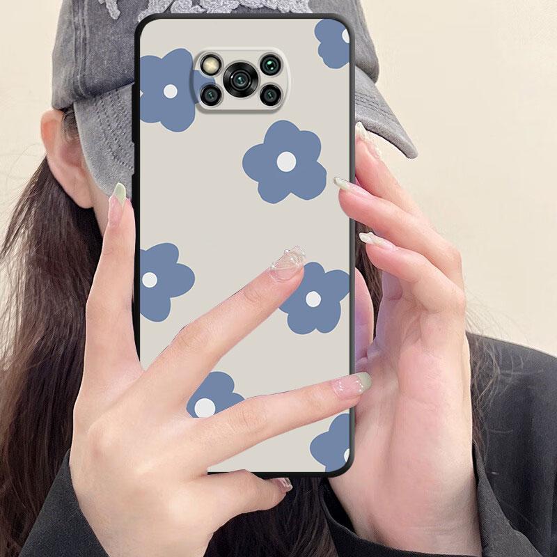 Lovely Flower Phone Case For Samsung Galaxy S23 S21 S22 S20 Note 20 Ultra 10 Plus 8 9 Note20ultra S21 S22 Black Soft Cover Bag