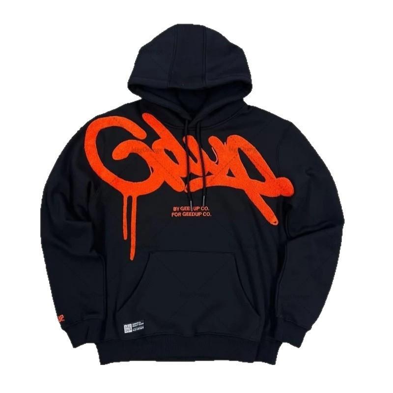 3D Letter Print Hoodie Loose Fit Streetwear Sweatshirt Teens Casual Daily Wear