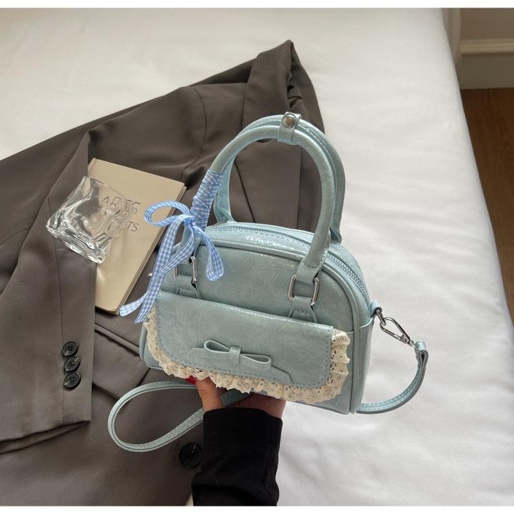 

Кружевная кружевная сумка-подушка 2025 летняя женская сумочка нишевого дизайна модная универсальная сумка-мессенджер синий