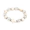 Pulsera de Cruz con Pedrería Turquesa y Perlas - Joyería Elegante y con Estilo para Chicas a la Moda