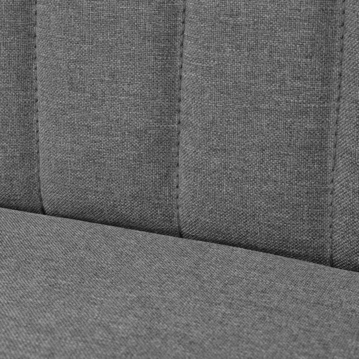 Canapé - vidaXL - 2 places - Tissu Gris clair - Design Contemporain - Confort Moelleux