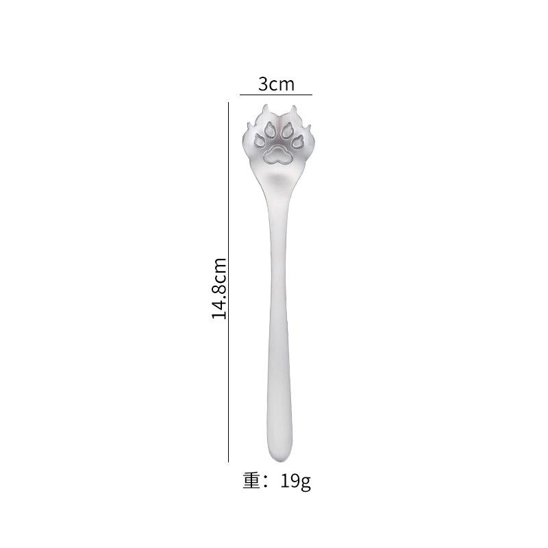 

Coffee Spoon 304 Stainless Steel Lovely Cat Claw Dessert Ice Cream Hollow Spoon Tableware Dinner Cultery Set Kitchen Accessories