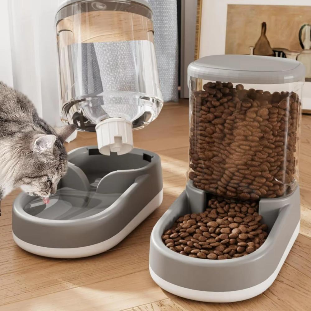 Detachable Automatic Cats Feeder Anti Slip Double Bowl Dog Water Dispenser Anti Overturning Pet Feeder For Dogs and Cats
