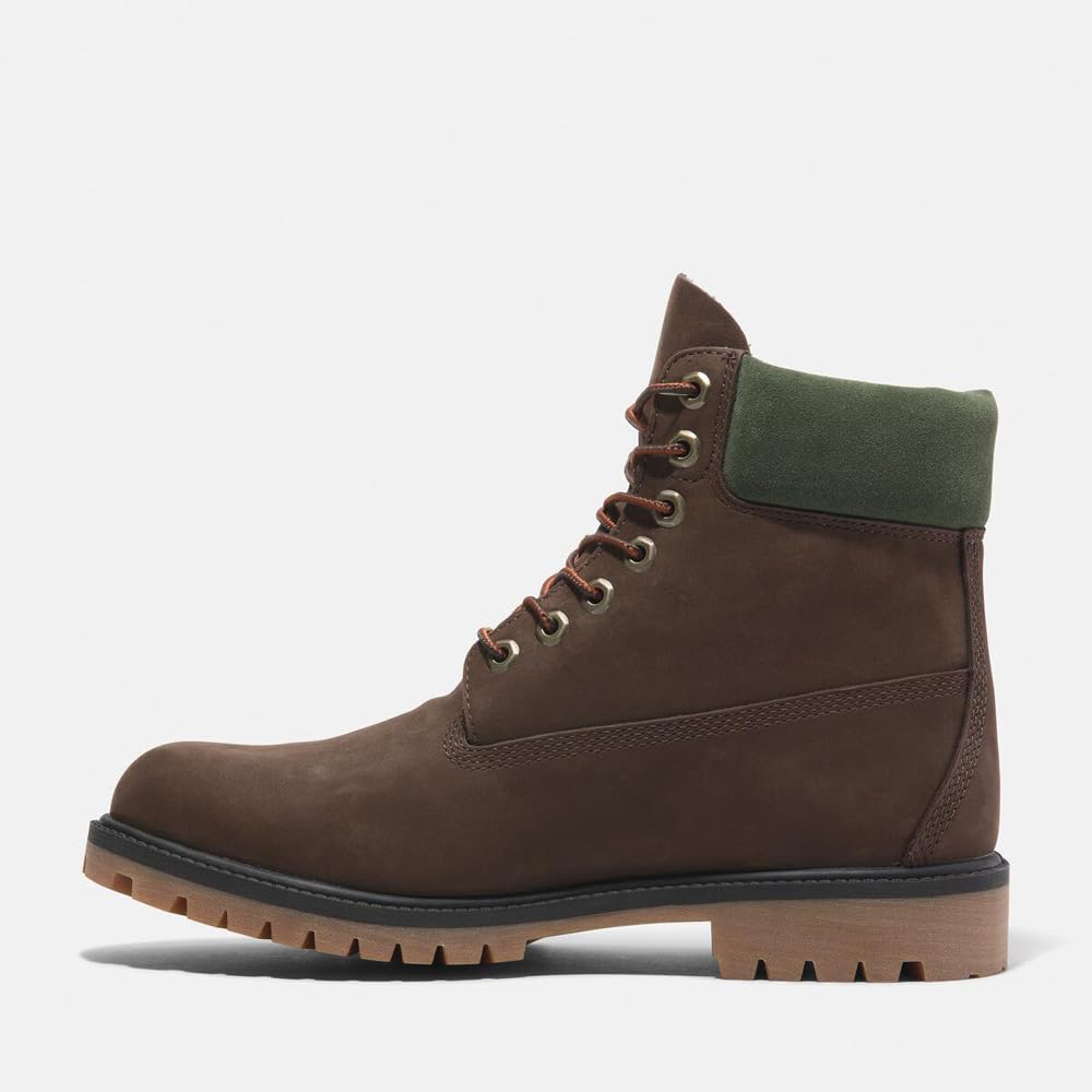 Timberland Heritage Waterproof Dark Brown Size 6-inch Lace-Up Boots, Men's, TB0A41MWW071, Nubuck, 9.0 / 27.0cm