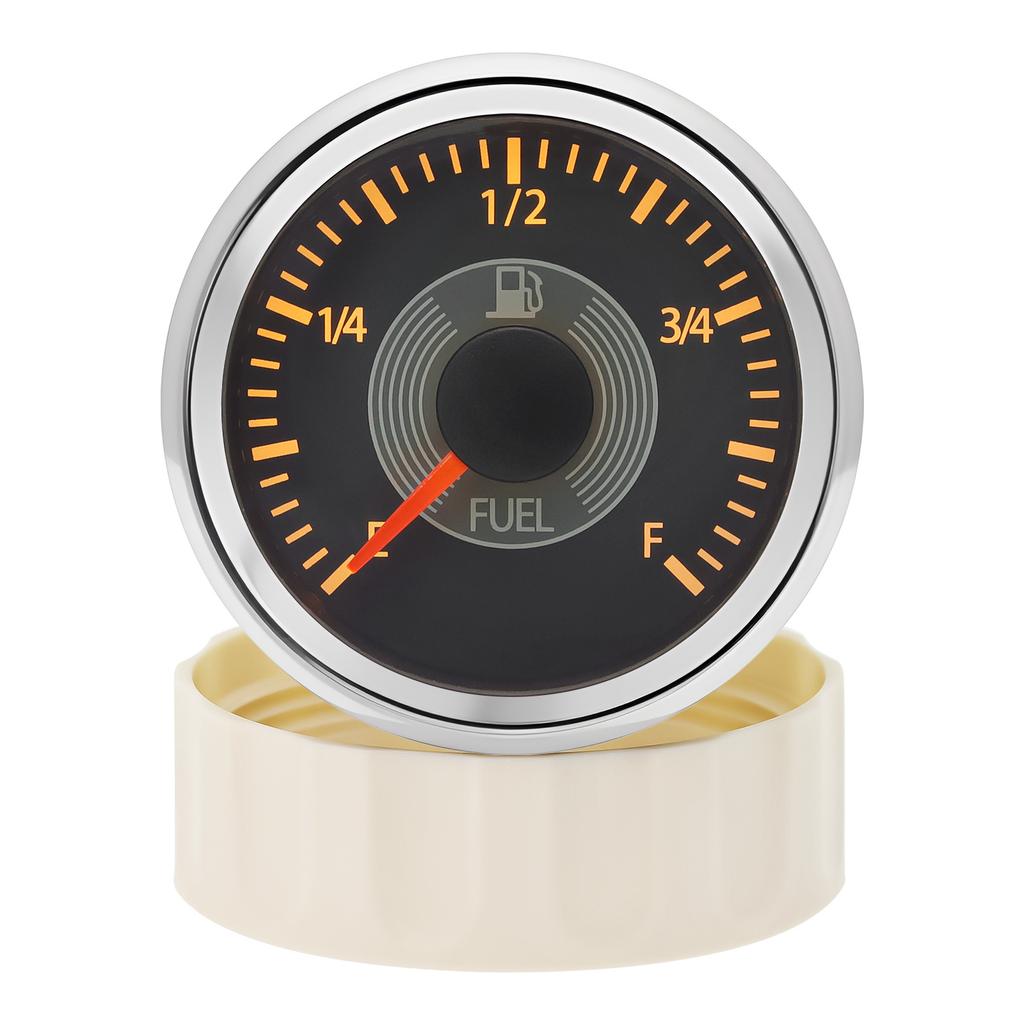MAIMEIMI Retro Classical 2"52MM 240-33ohm Fuel Level Gauge with Sensor Red Backlight Oil Tank Meter Waterproof for Car Boat