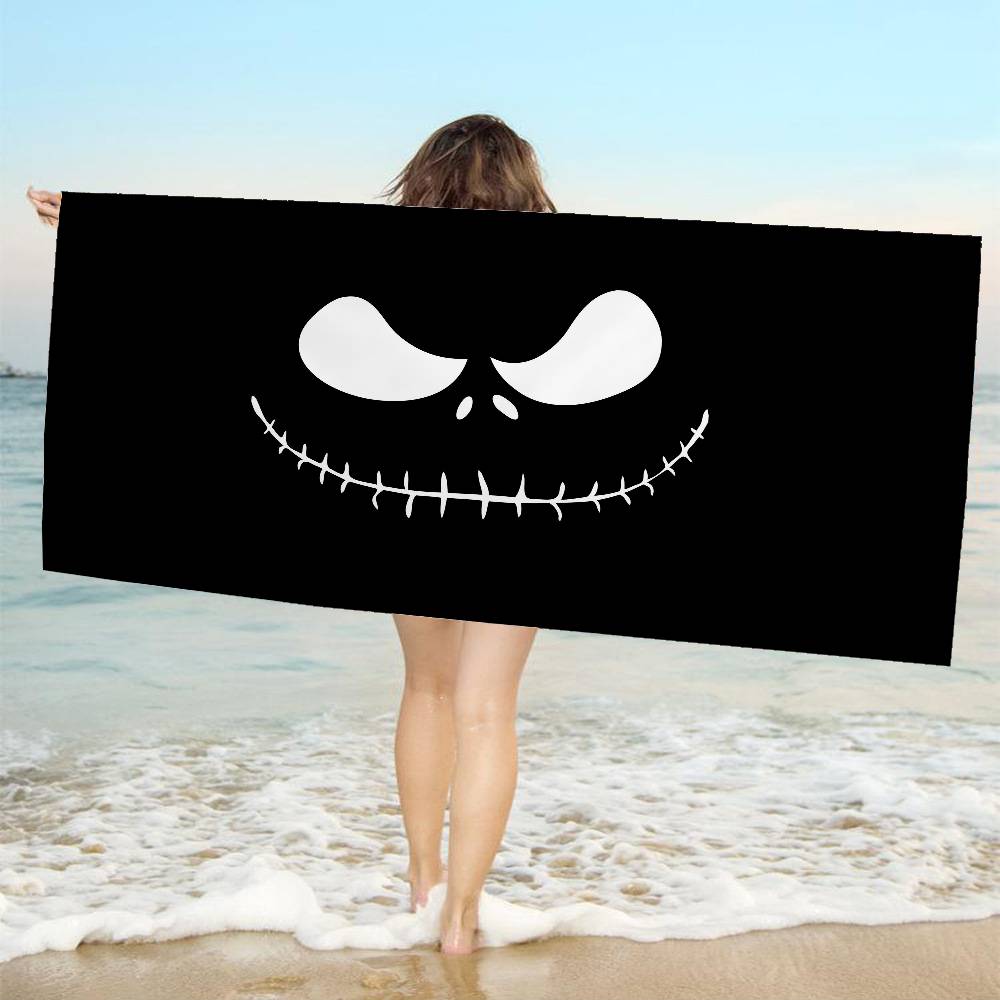 The N-Nightmare B-Before C-Christmas Bath Towel Microfiber Soft Water Absorbing Breathable For Girl Kids Decorative Beach Towel