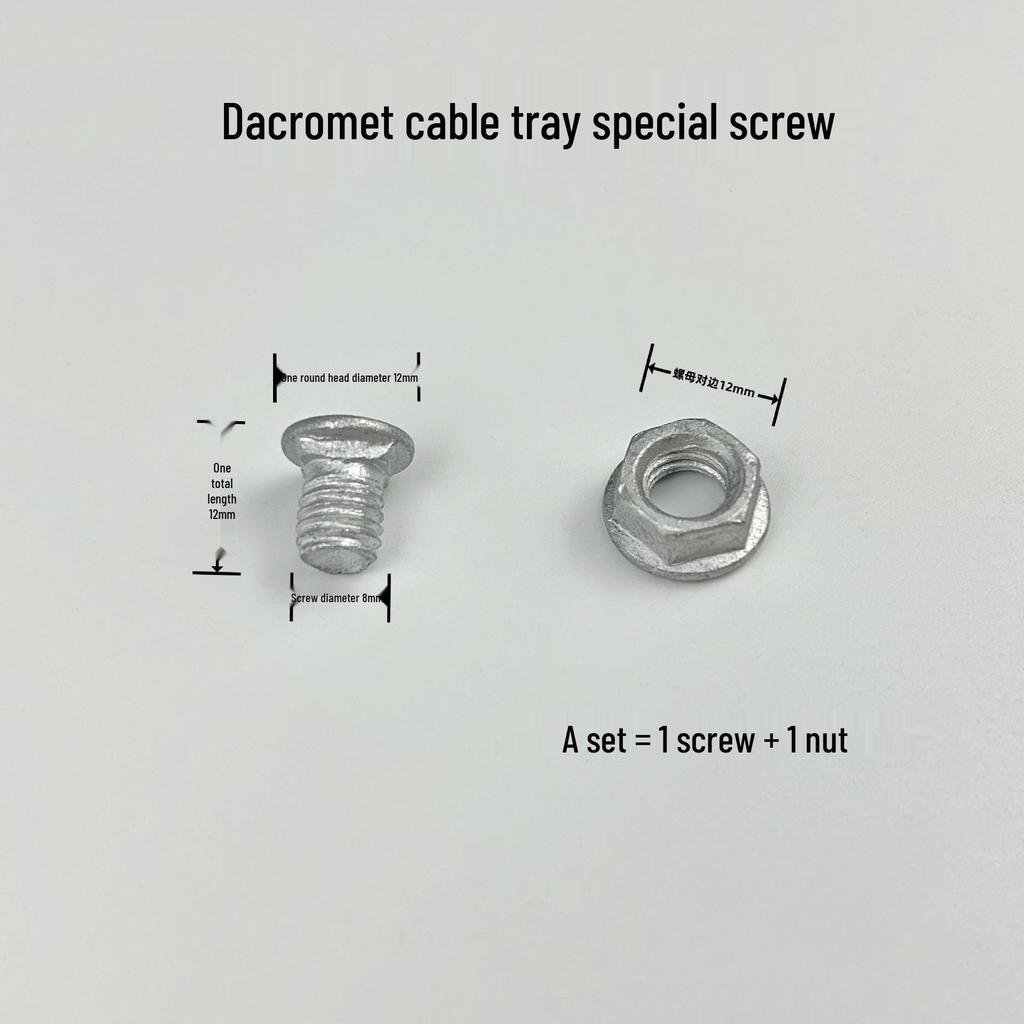 M8 Galvanized Flat Head Carriage Screw for Cable Tray and Trunking
