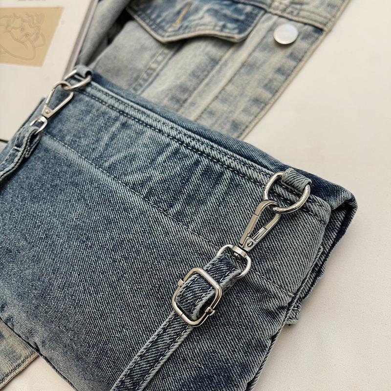 Denim Shoulder Bag Large Capacity Messenger Bag Women's Messenger Bag