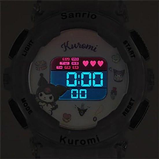 Sun Flame Co. Wristwatch J-Axis Sanrio Kuromi Purple Digital Watch Backlight Alarm Function CR3C0003-KU Girls Blue