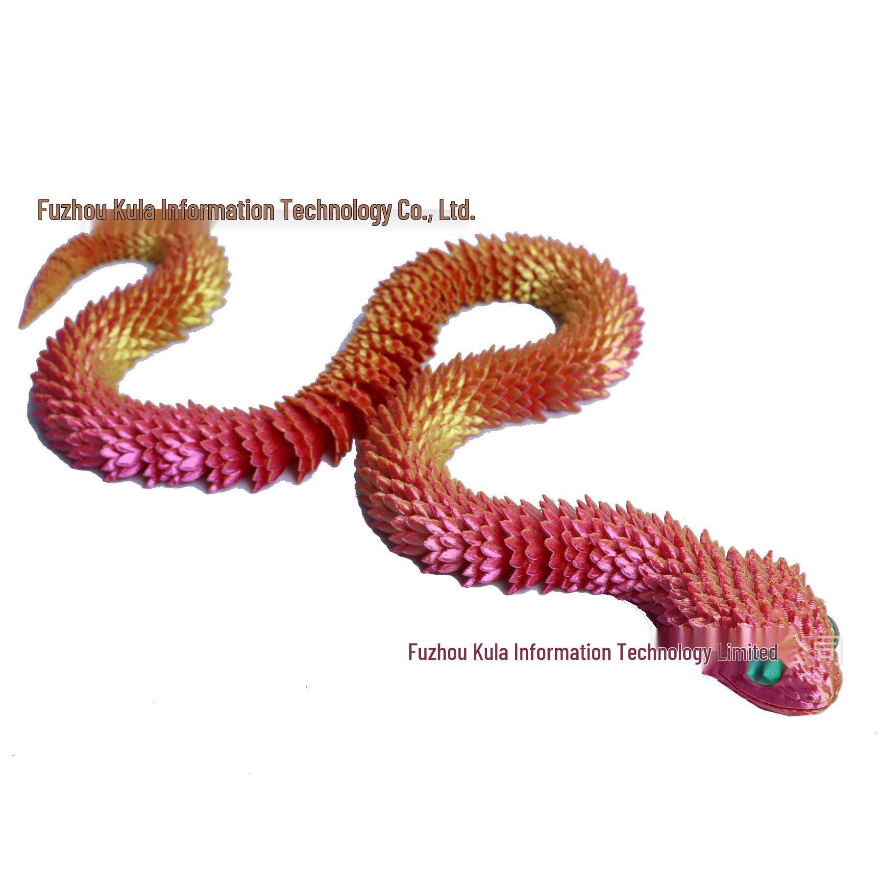 Подвижная фигурка змеи гадюки, напечатанная на 3D-принтере - Креативное имитированное декоративное изделие ручной работы