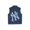 MLB SS24 New York Yankees Großes Logo Denim Weste Unisex Weste Indigo 3AVTB0141-50INS